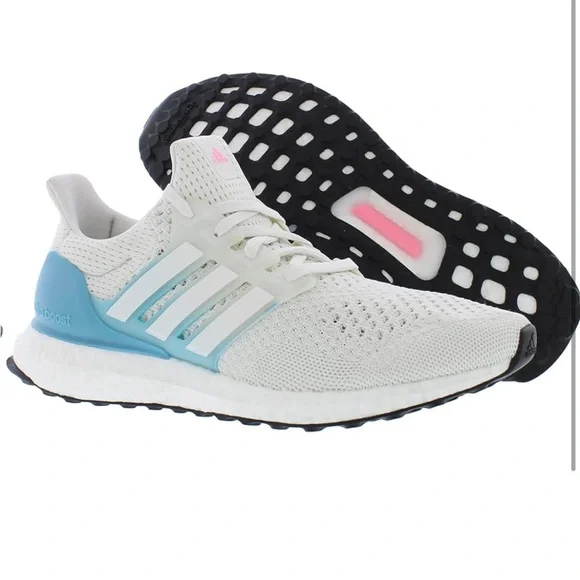 Adidas Ultraboost White and Blue Sneakers - Picture 2 of 7